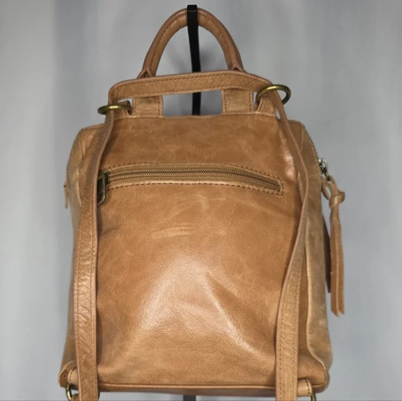 The Sak Embossed Leather Backpack | Boho Tooled Brown Mini Bag - Picture 2 of 6